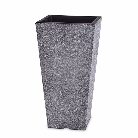 Vaso da fiori quadrato alto in plastica da giardino (KD9941