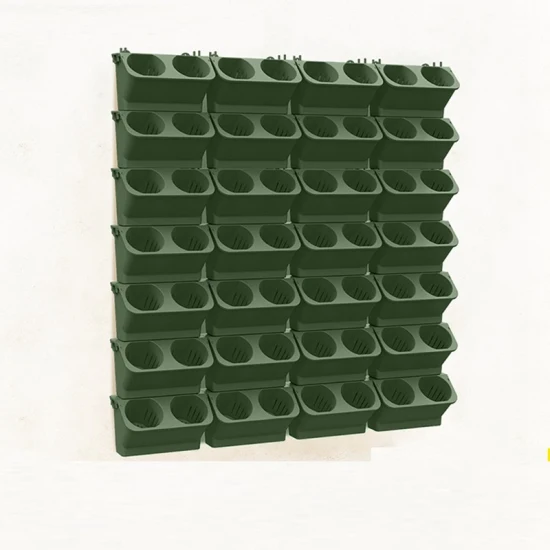 Fioriera verticale in plastica impilabile con vaso da fiori idroponico in PP da appendere a parete verticale verde per la casa moderna
